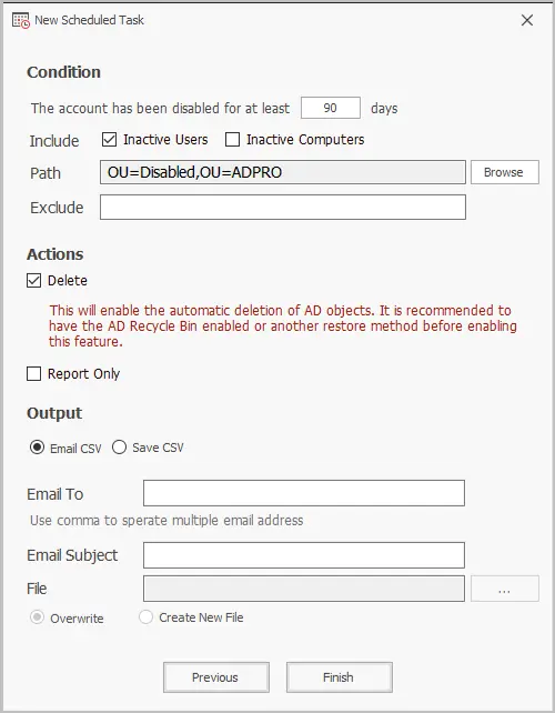auto delete accounts