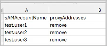 remove proxyaddresses