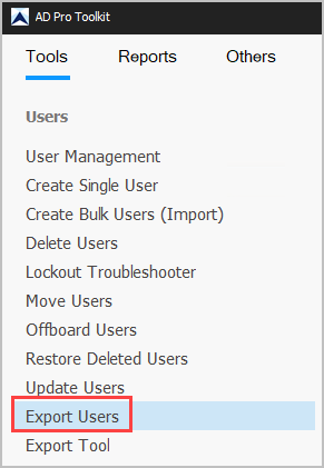 select export users