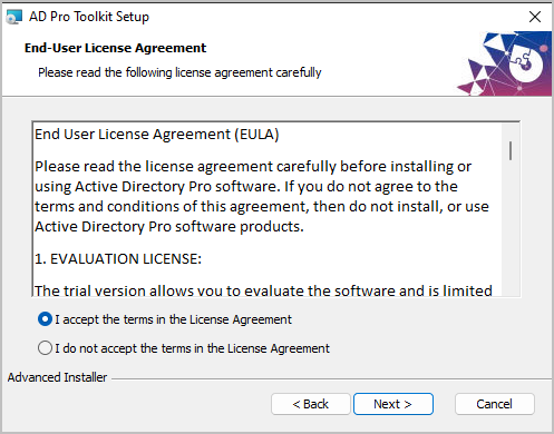 Accept license agreement
