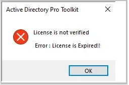 license error